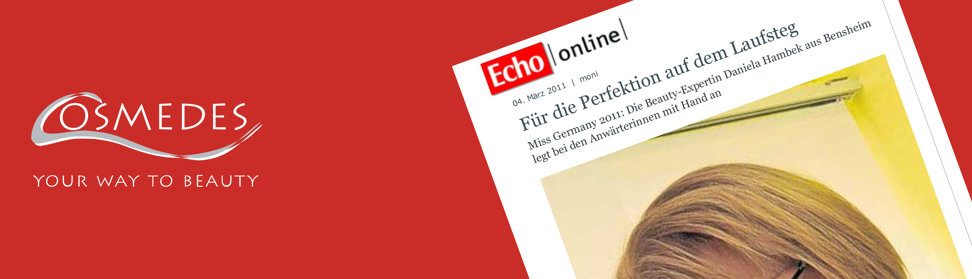 Banner Presse Echo-Online "Für die Perfektion auf dem Laufsteg"